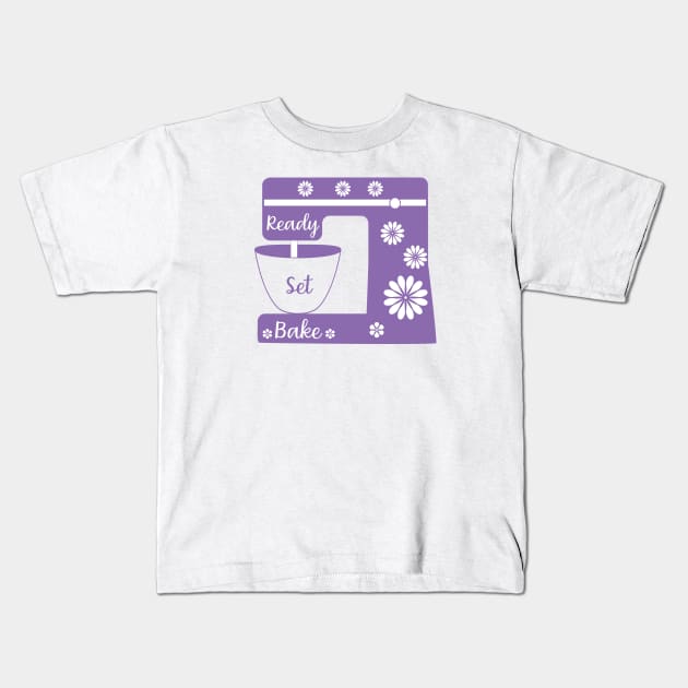 ready set bake purple Kids T-Shirt by shimodesign